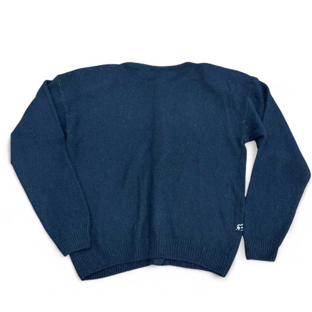 VTG Dana Scott Cardigan Christmas Sweater Black Silk Wool Angora Blend Women’s M - Picture 4 of 14